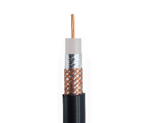 Radio frequency cable with solid polyethylene dielectric